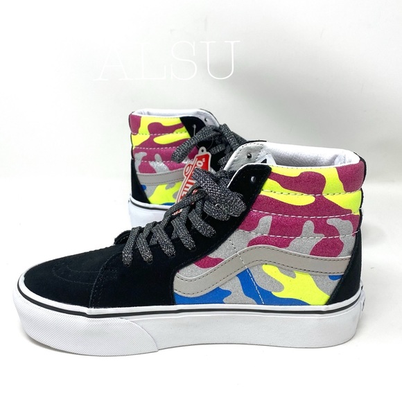 💖MEGA SALE💖VANS SK8-HI Platform After Dark Camo Suede Women's Size VN0A3TKNTUR - Picture 5 of 10